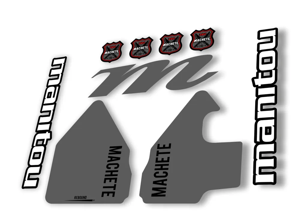 Manitou Machhete 110 Comp 2020 Fork Suspension Decal Kit Sticker Set Gray