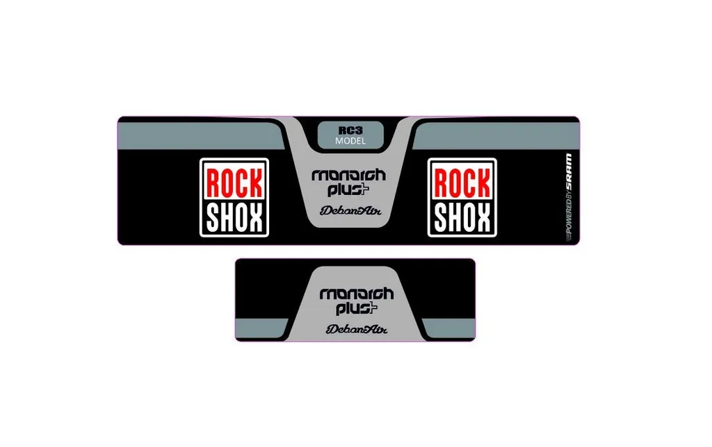 Rock Shox MONARCH Plus RC3 Debon Air Rear Shock Decal Sticker Adhesive White 1