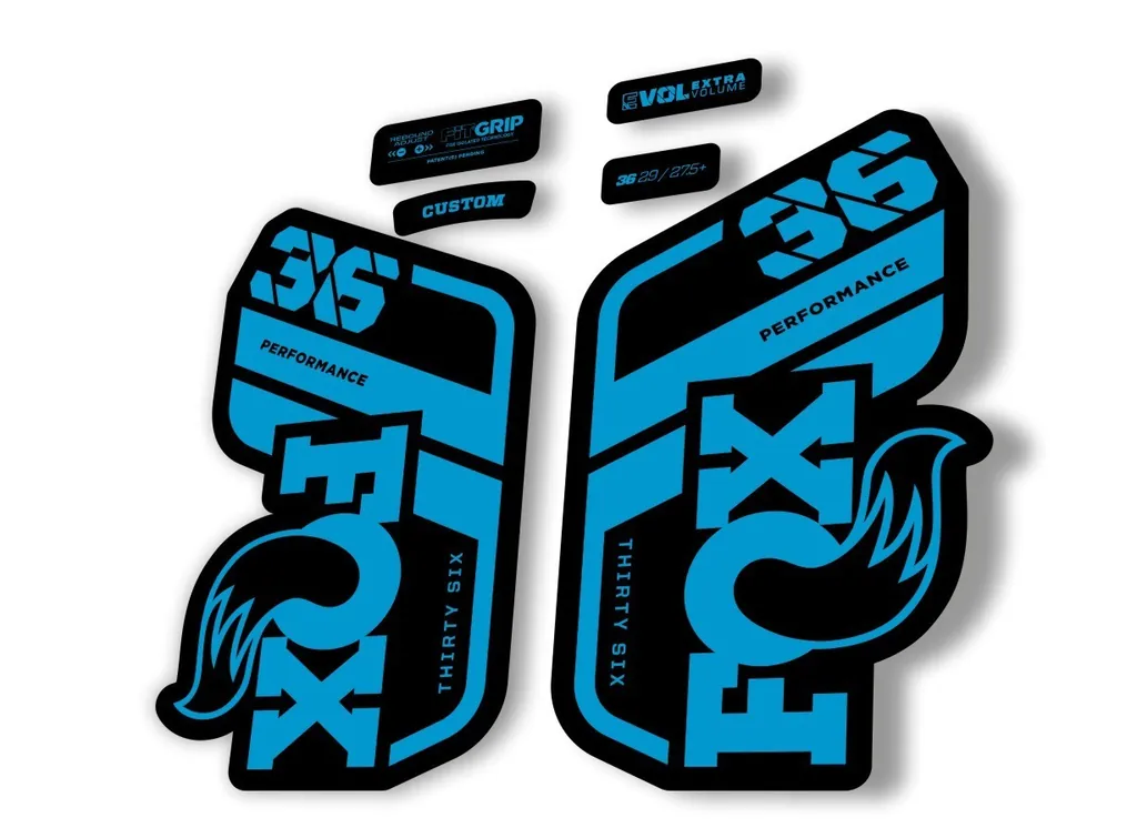 FOX 36 Performance 2021 Factory Fork Decals Suspension Sticker Blue