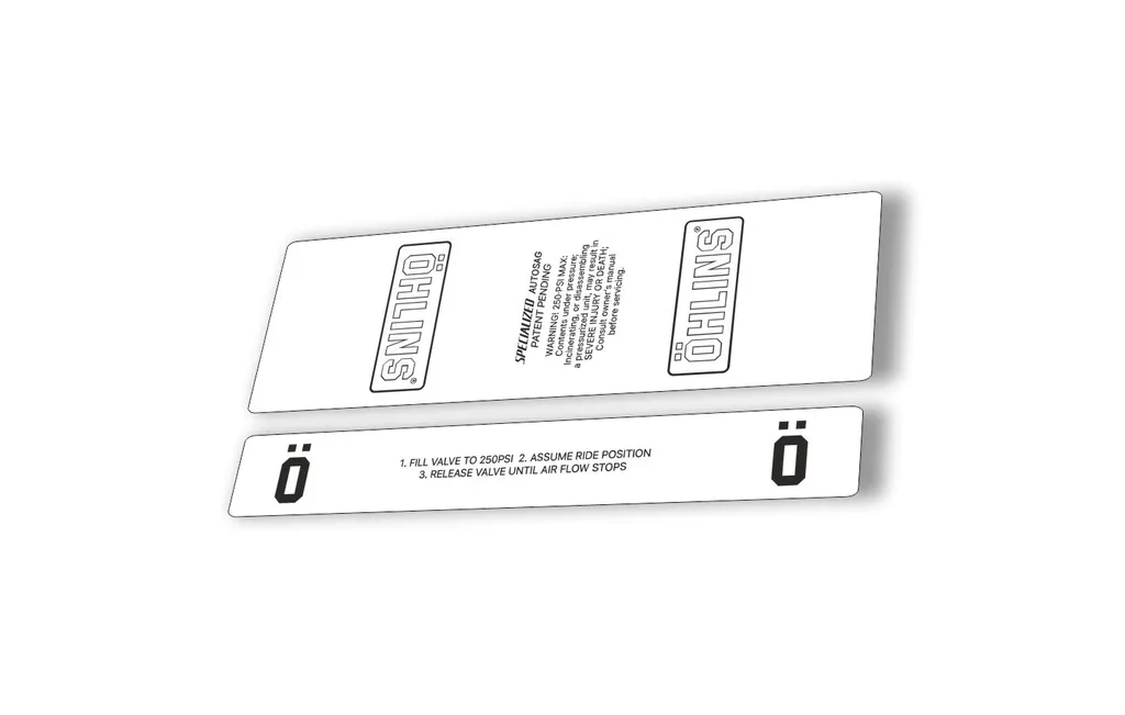 Ohlins STX22 Rear Shock Decal Mountain Bike Cycling Sticker Adhesive White
