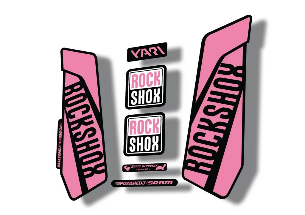 Rock Shox YARI 2015-16 Fork Decal Mountain Bike Cycling Sticker Light Pink