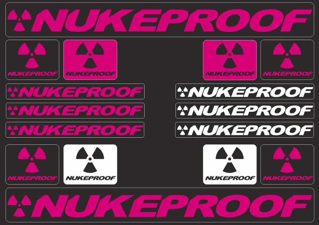 Bicycle Vinyl Stickers – Compatible with Nukeproof Mountain Bikes – Pink