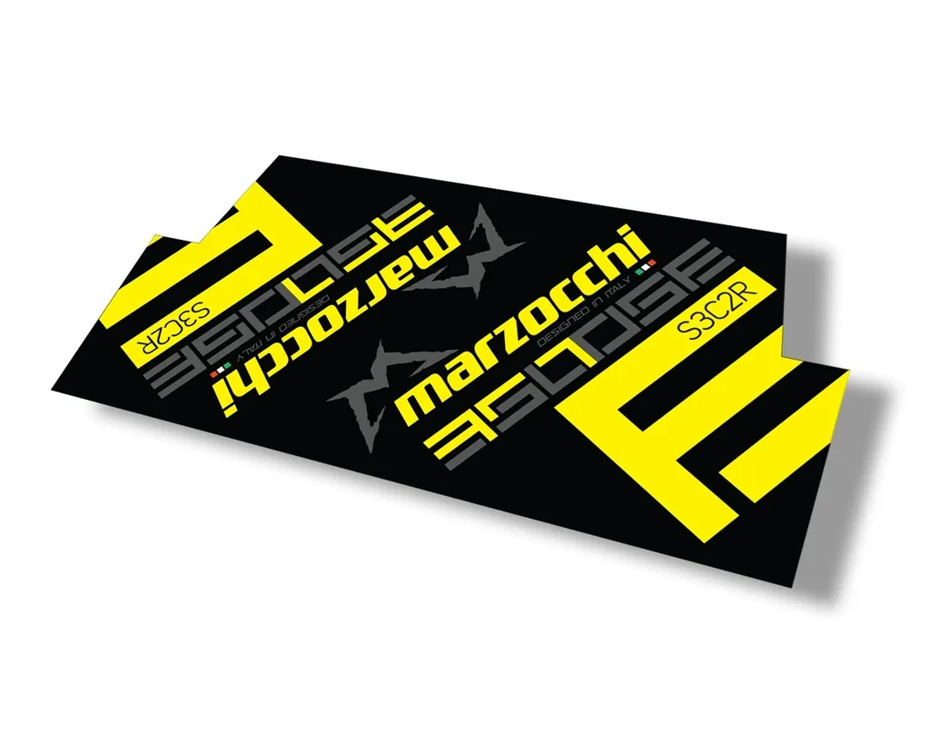 Marzocchi 350 S3C2R 2018 Rear Shock Sticker Decal Kit Adhesive Yellow
