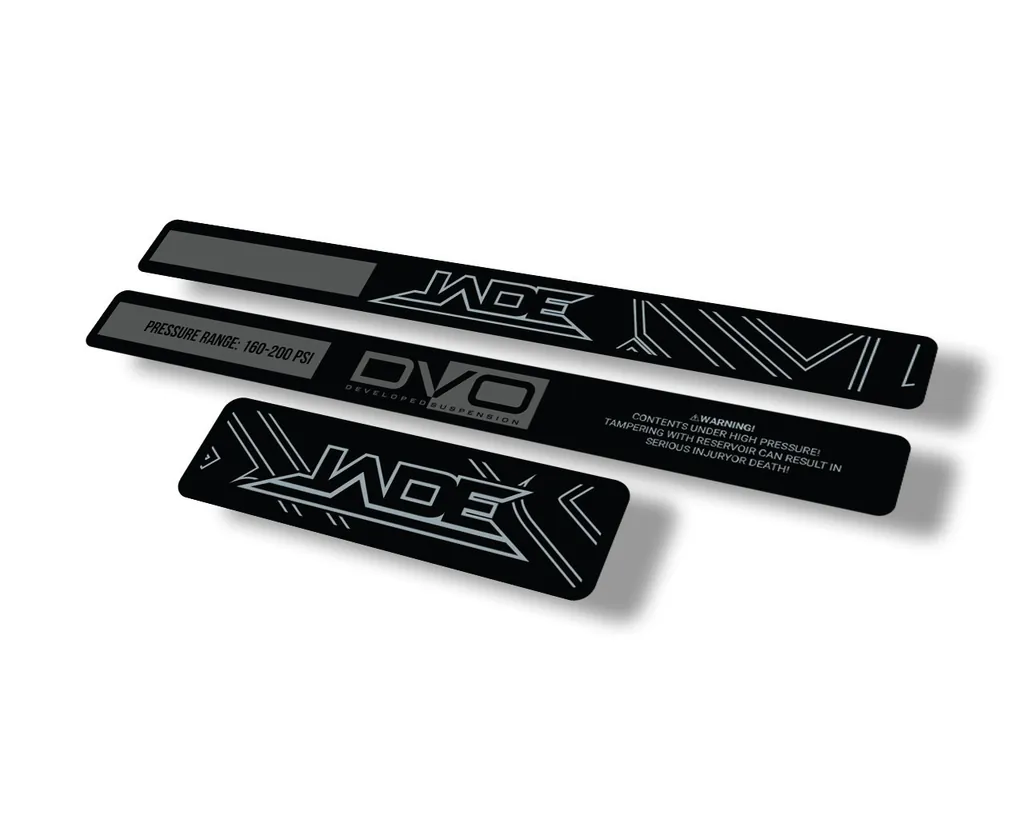 DVO Jade Coil 2020 Rear Shock Suspension Sticker Factory Decal Adhesive Gray