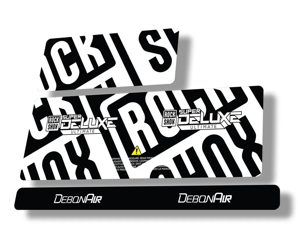 Rock Shox 2020 Super Deluxe Ultimate Rear Shock Decal Sticker Adhesive White