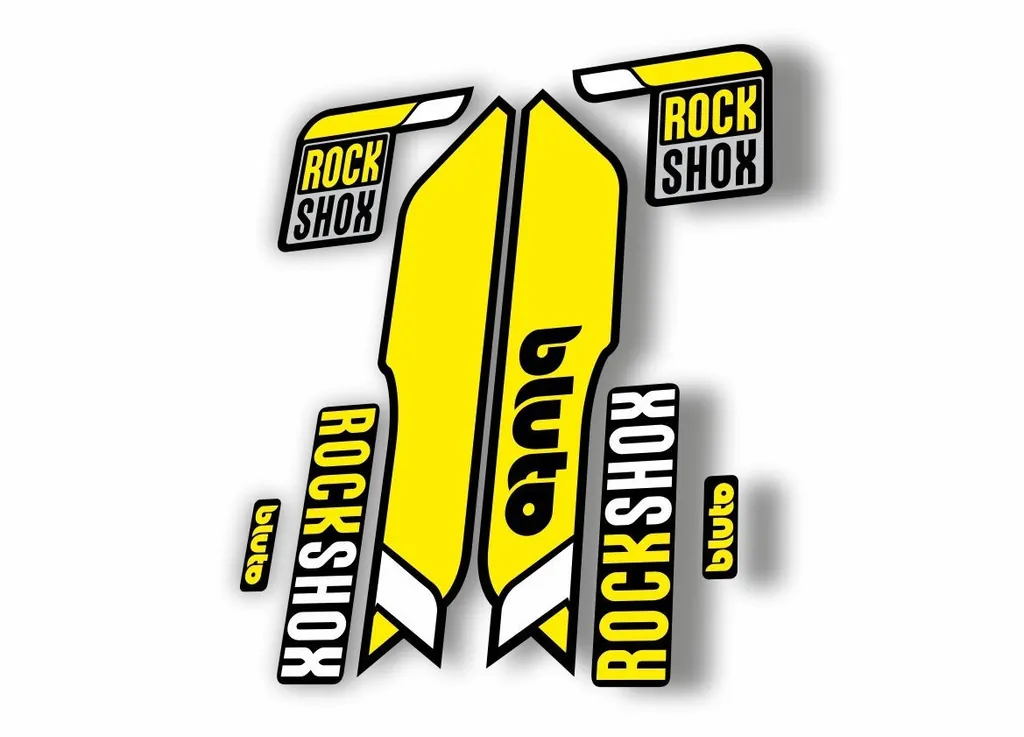 Rock Shox BLUTO 2016-17 Mountain Bike Cycling Fork Decal Sticker Yellow