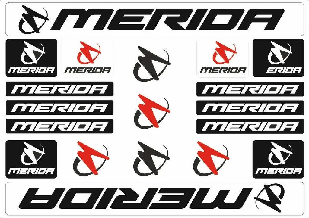 Bicycle Vinyl Stickers – Compatible with Merida Bikes – Black