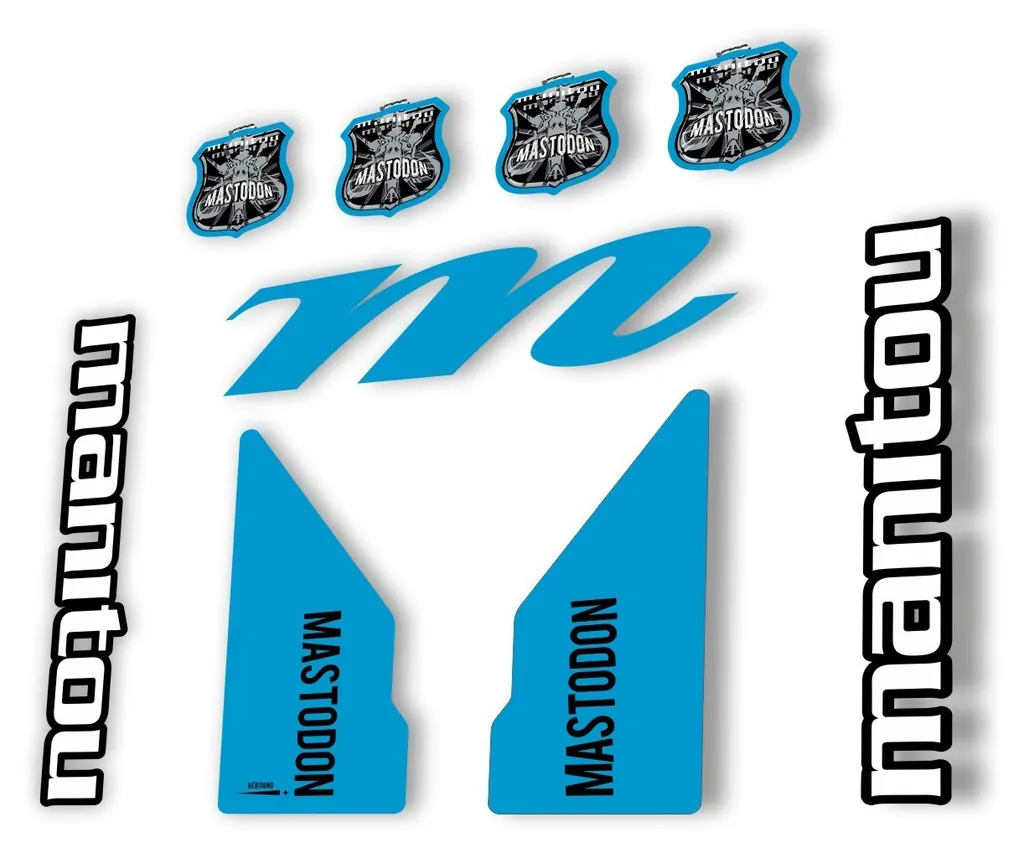 Manitou Mastadon 2017 Fork Suspension Decal Kit Sticker Set Blue