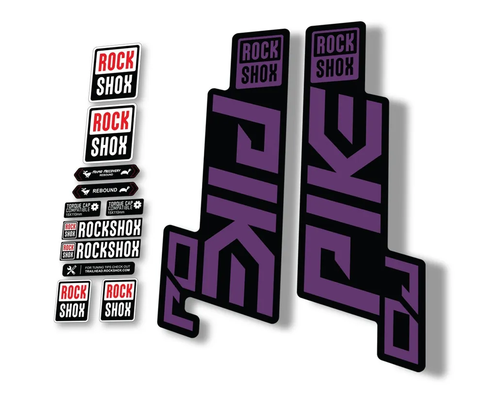 Rock Shox PIKE DJ 2021 Mountain Bike Cycling Decal Sticker Adhesive Purple