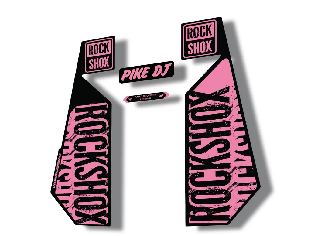 Rock Shox PIKE DJ 2017 Fork Decal Mountain Bike Cycling Sticker Light Pink