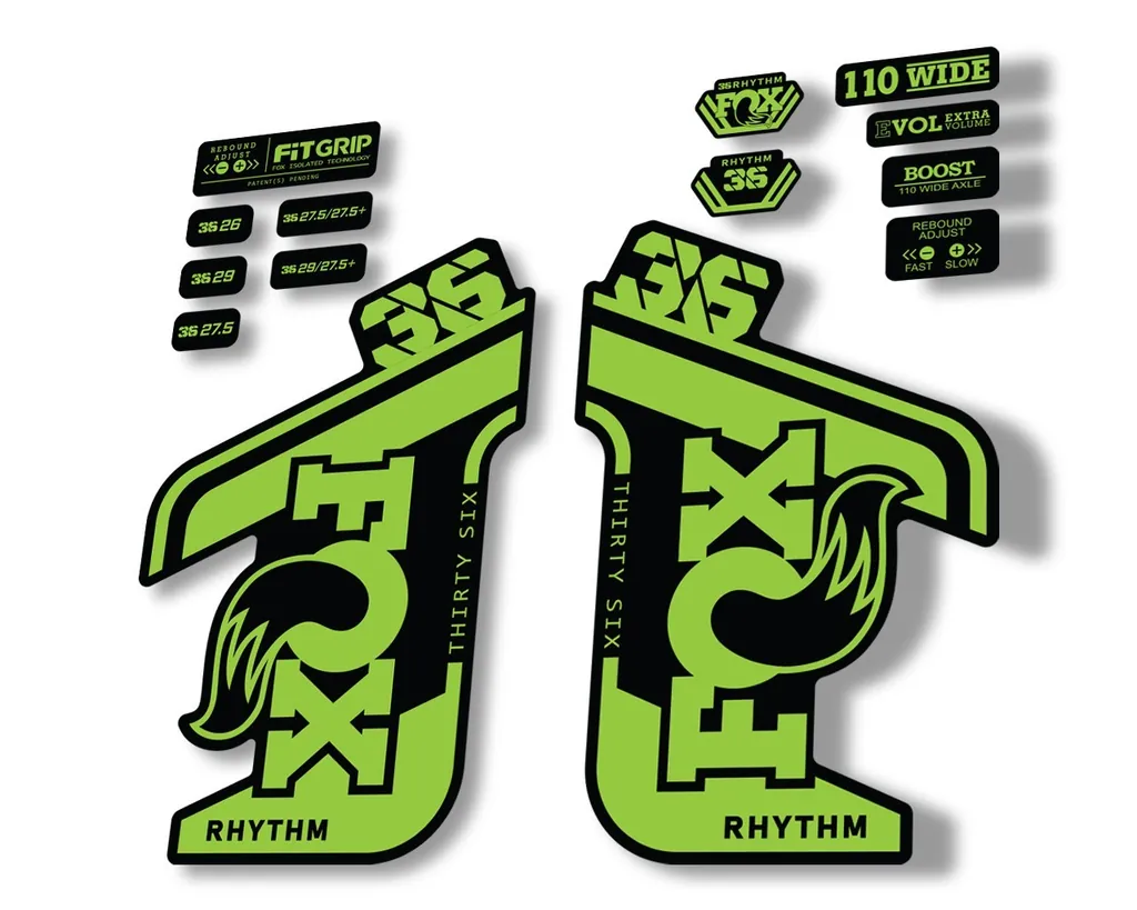 FOX 36 RHYTHM 2021 Forks Suspension Factory Decal Sticker Adhesive Green