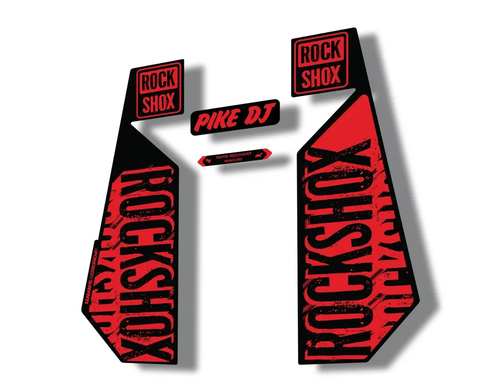 Rock Shox PIKE DJ 2017 Fork Decal Mountain Bike Cycling Sticker Adhesive Red