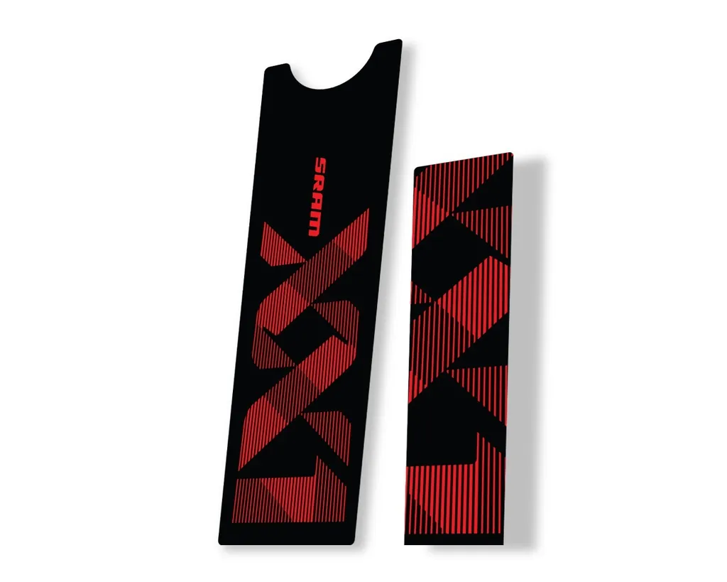 Crank Set Stickers Decals MTB Sram XX1 Eagle Dub 2018 Bicycle 2Pcs Adhesive Red