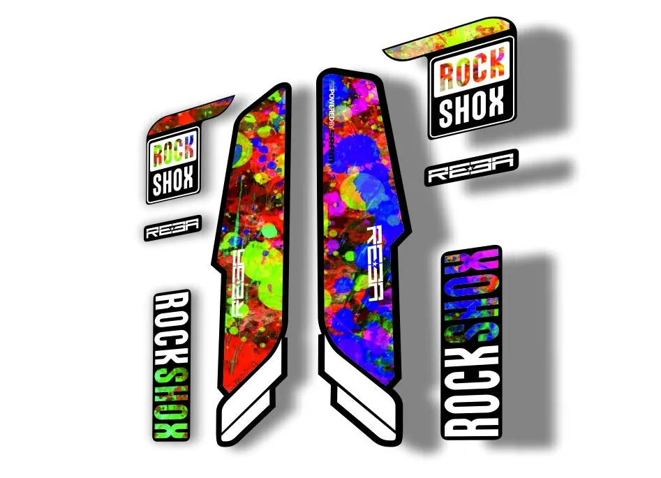 Rock Shox REBA 2015-17 Fork Decal Mountain Bike Cycle Sticker Adhesive Oil Slick