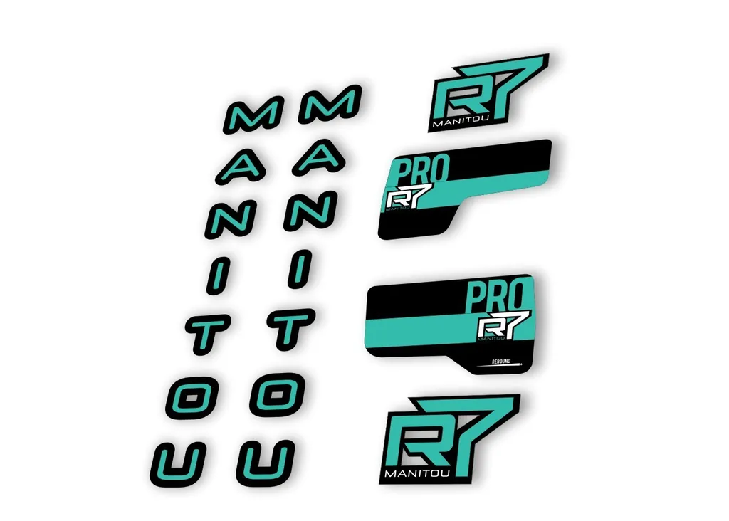 Manitou R7 Pro 2020 Fork Suspension Decal Kit Sticker Set Dolphin