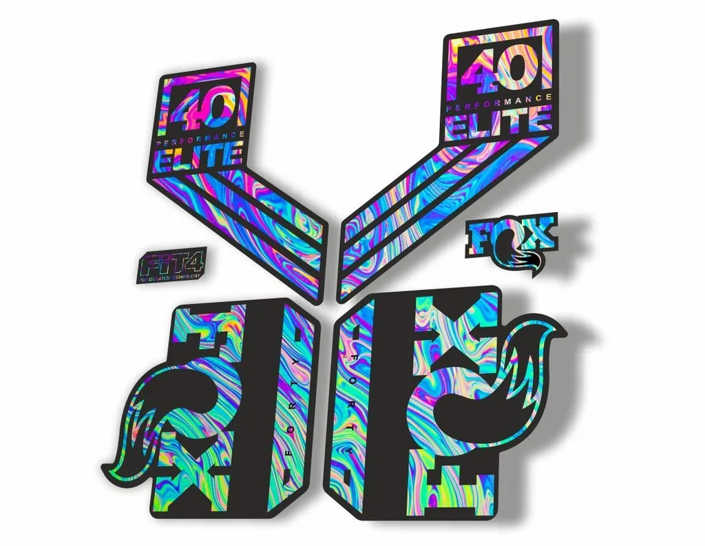 FOX 40 Elite Performance 2017-18 Fork Suspension Fctory Decal Sticker Oil Slick1