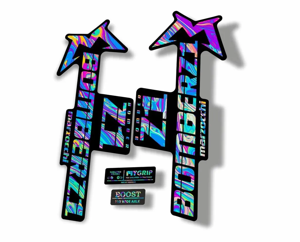 Marzocchi Bomber Z1 2018 Fork Suspension Sticker Decal Kit Adhesive Oil Slick 1