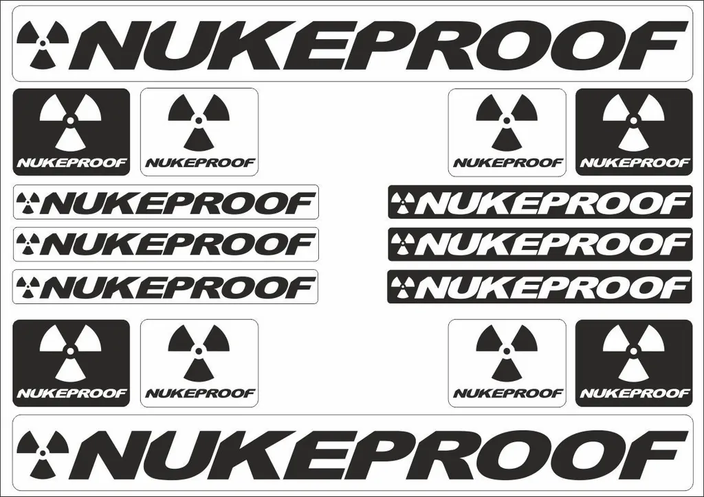 Bicycle Vinyl Stickers – Compatible with Nukeproof Mountain Bikes – Black
