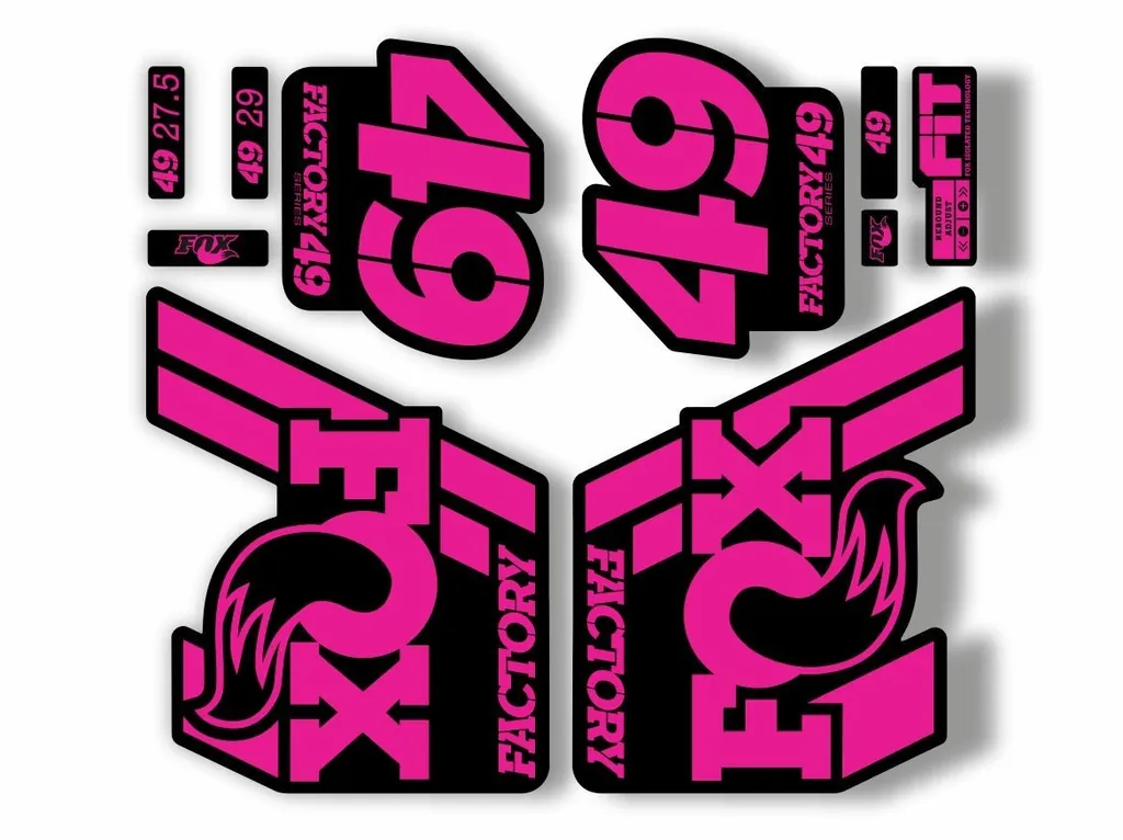 FOX 49 Float 2018-19 Forks Suspension Factory Decal Sticker Adhesive Pink