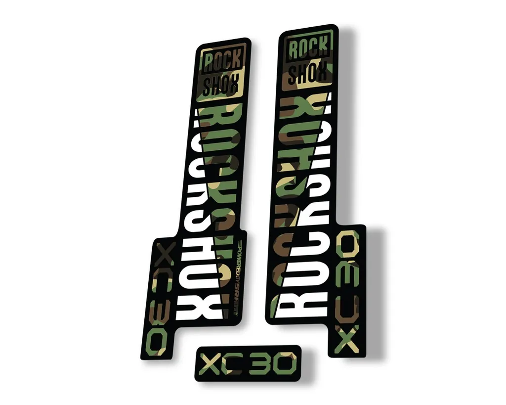 Rock Shox XC 30 2020 Fork Decal Mountain Bike Cycling Sticker Adhesive Camo