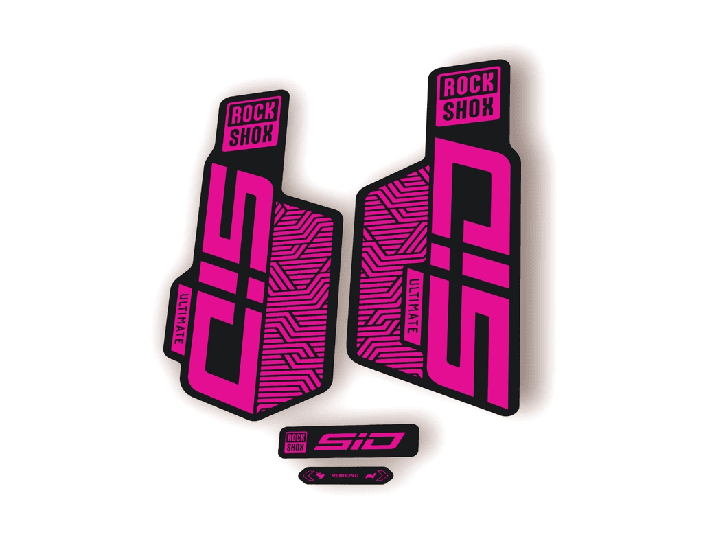 Rock Shox SID ULTIMATE 2025 Flight Attendant Bike Cycling Decal Sticker Pink