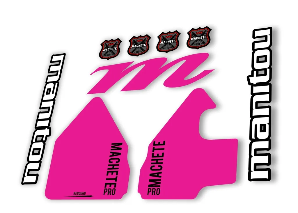 Manitou Machette 110 Pro 2020 Fork Suspension Decal Kit Sticker Pink