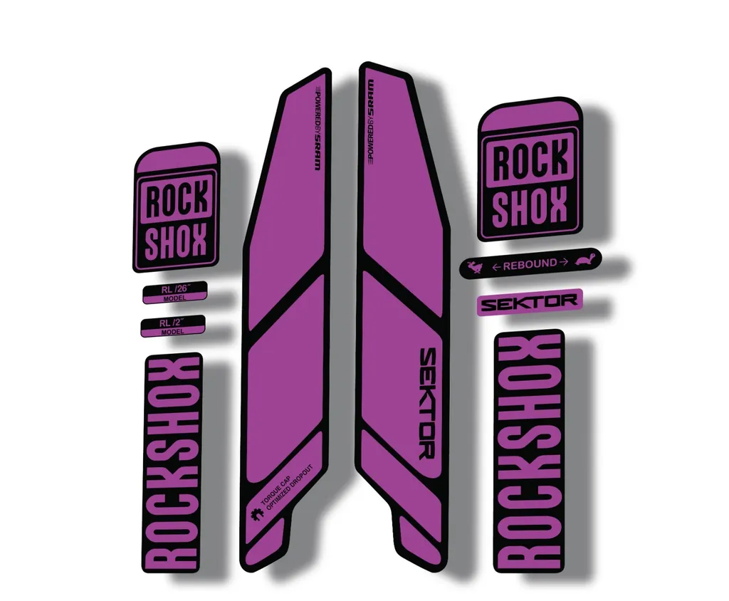 Rock Shox SEKTOR 2015 Fork Decal Mountain Bike Cycling Sticker Adhesive Purple