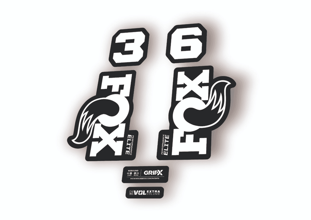 FOX 36 Elite Performance 2026 Fork Factory Decal Sticker Adhesive White