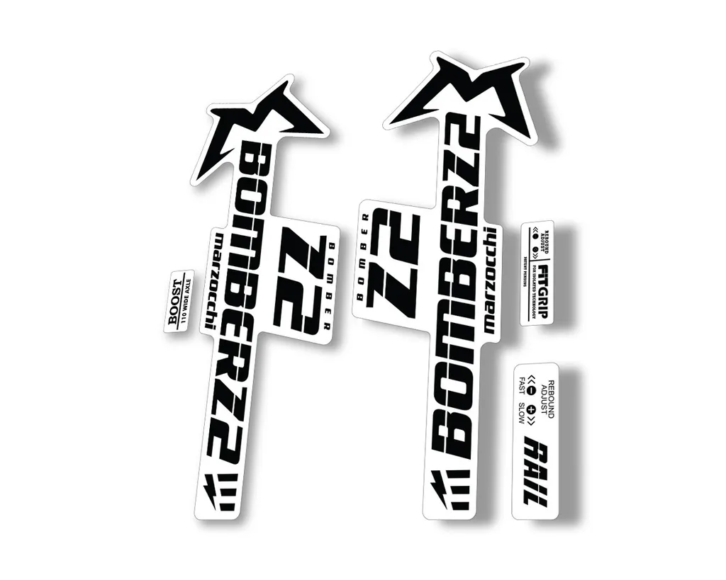 Marzocchi Bomber Z2 E Bike 2022 Fork Suspension Sticker Decal Kit Black