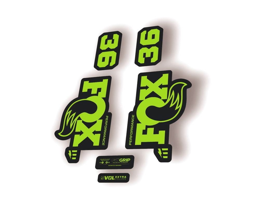 FOX 36 Performance E-Optimized 2026 Fork Factory Decal Sticker Adhesive Green