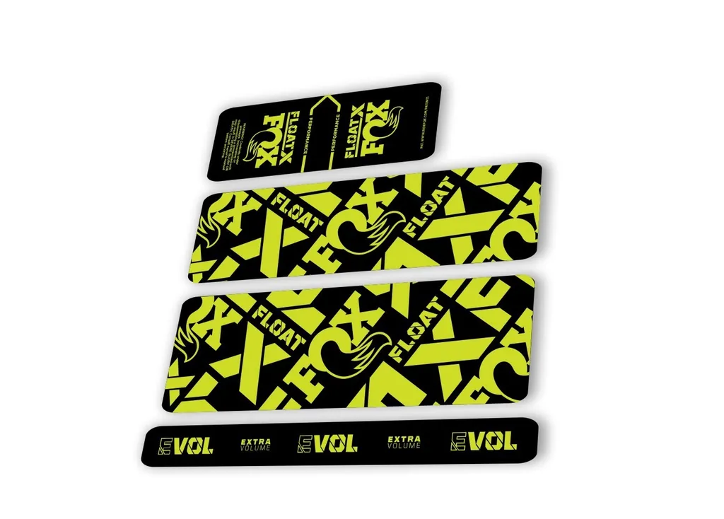 Fox 2022 Float X Performance Rear Shock Suspension Sticker Decal Lime Green