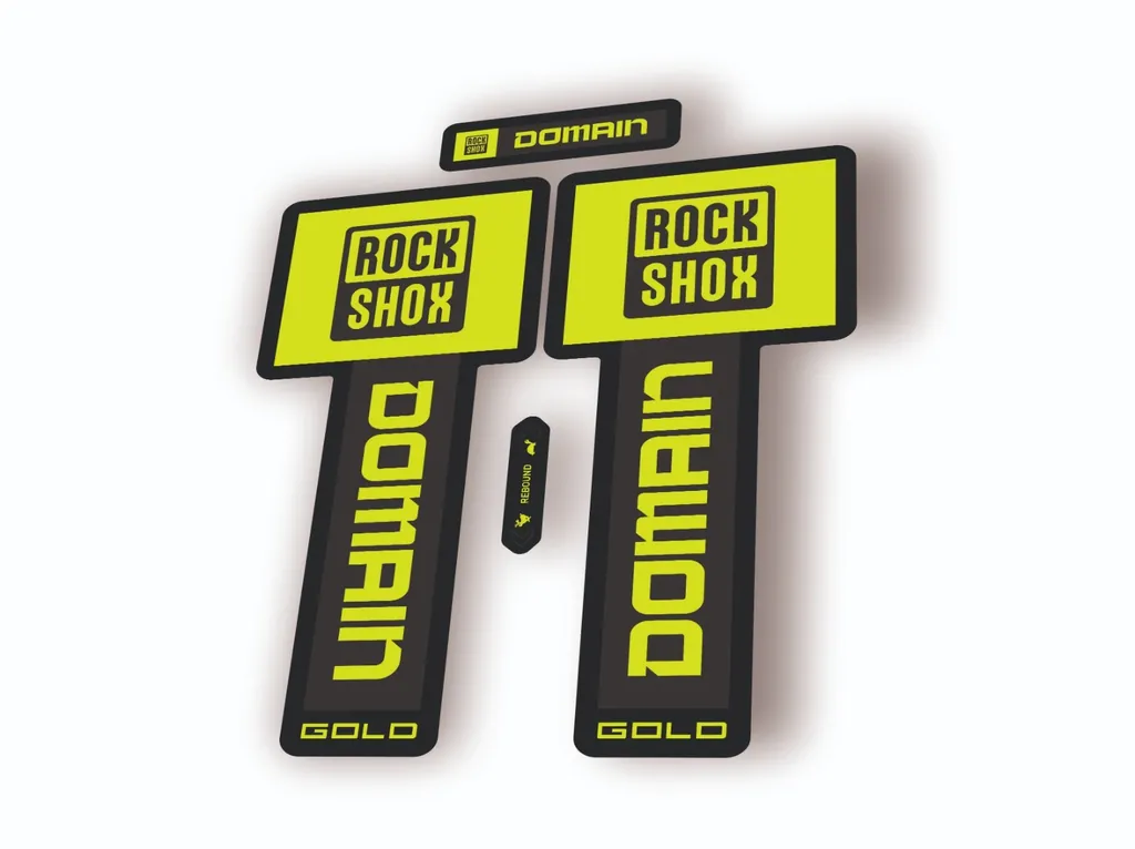 Rock Shox DOMAIN GOLD 2025 Mountain Bike Cycling Decal Sticker Lime Green