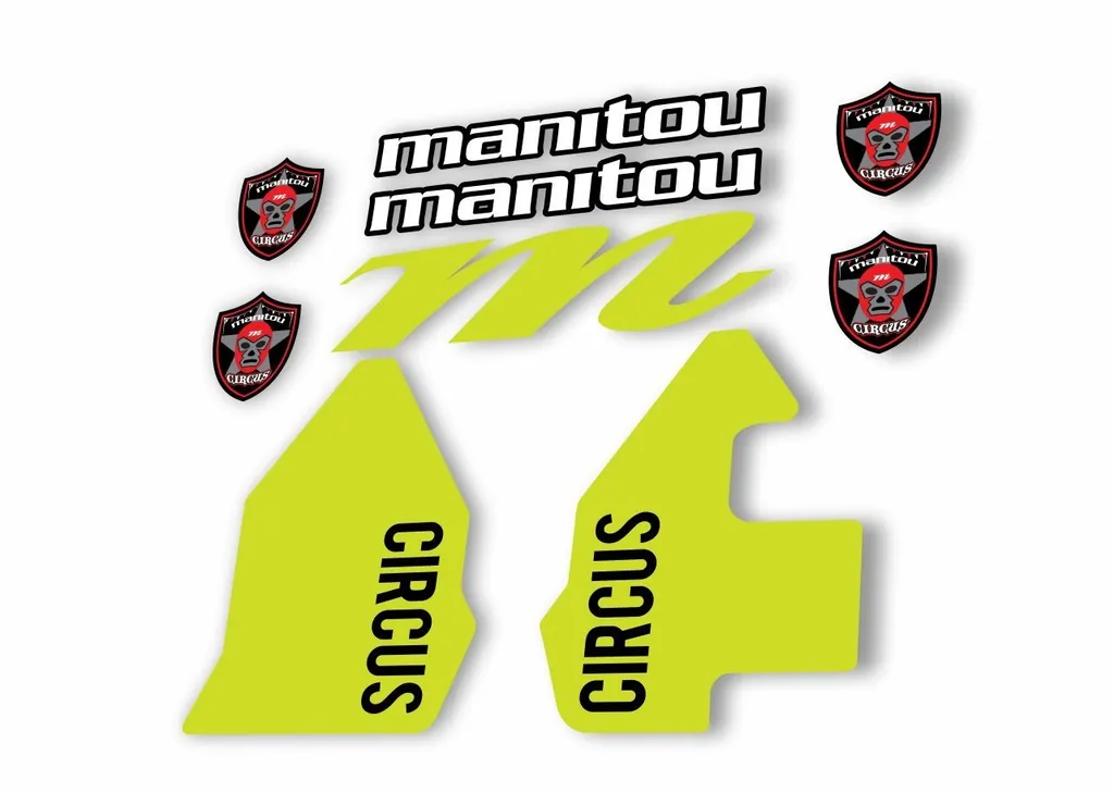 Manitou CIRCUS 2018 Fork Suspension Decal Kit Sticker Lime Green