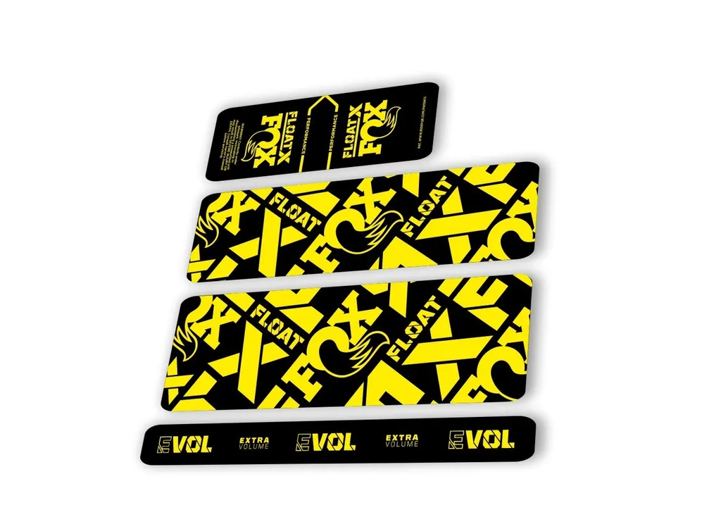 Fox 2022 Float X Performance Rear Shock Suspension Sticker Decal Yellow