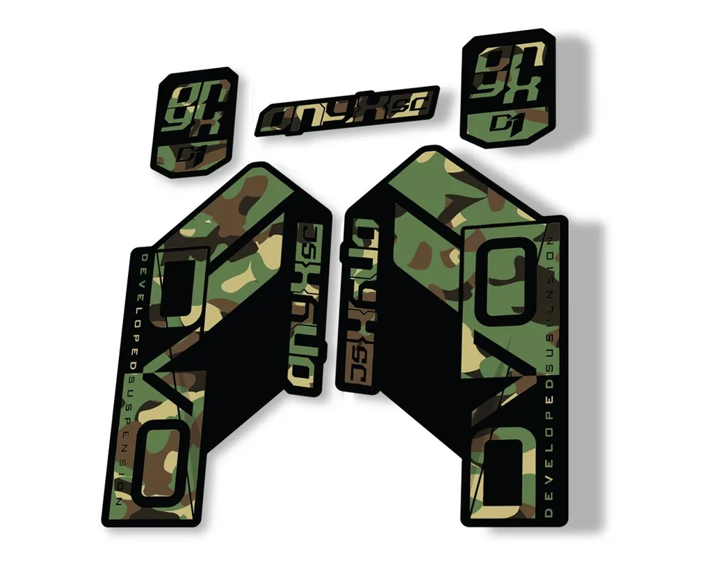 DVO Onyx SC D1 2019 Fork Suspension Sticker Factory Decal Adhesive Camo