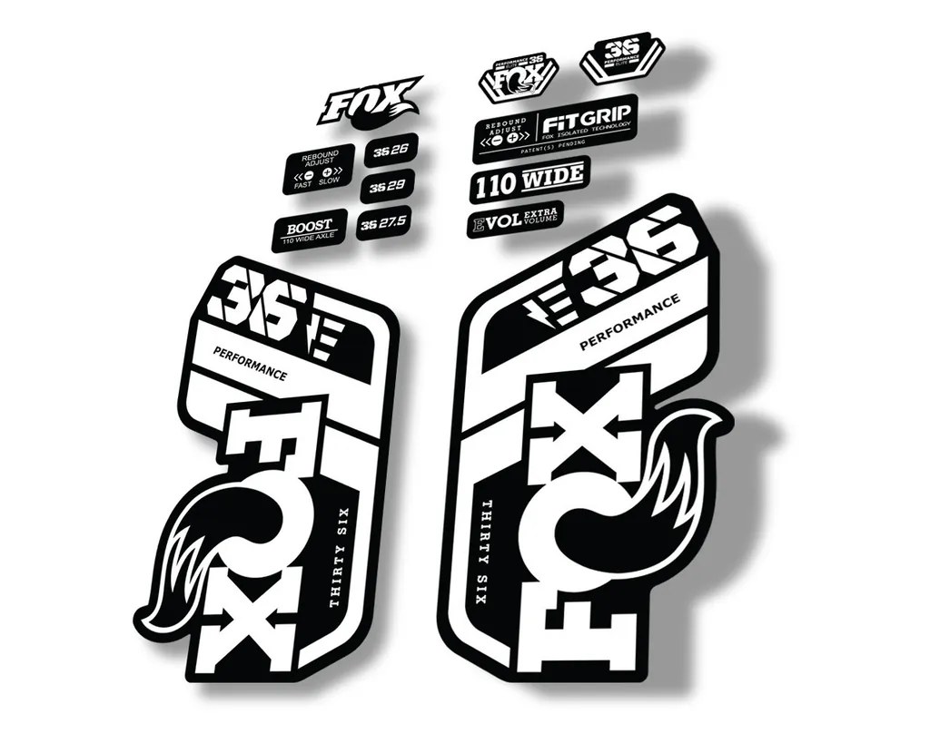 FOX 36 Performance E Bike 2021 Forks Suspension Factory Decal Sticker White
