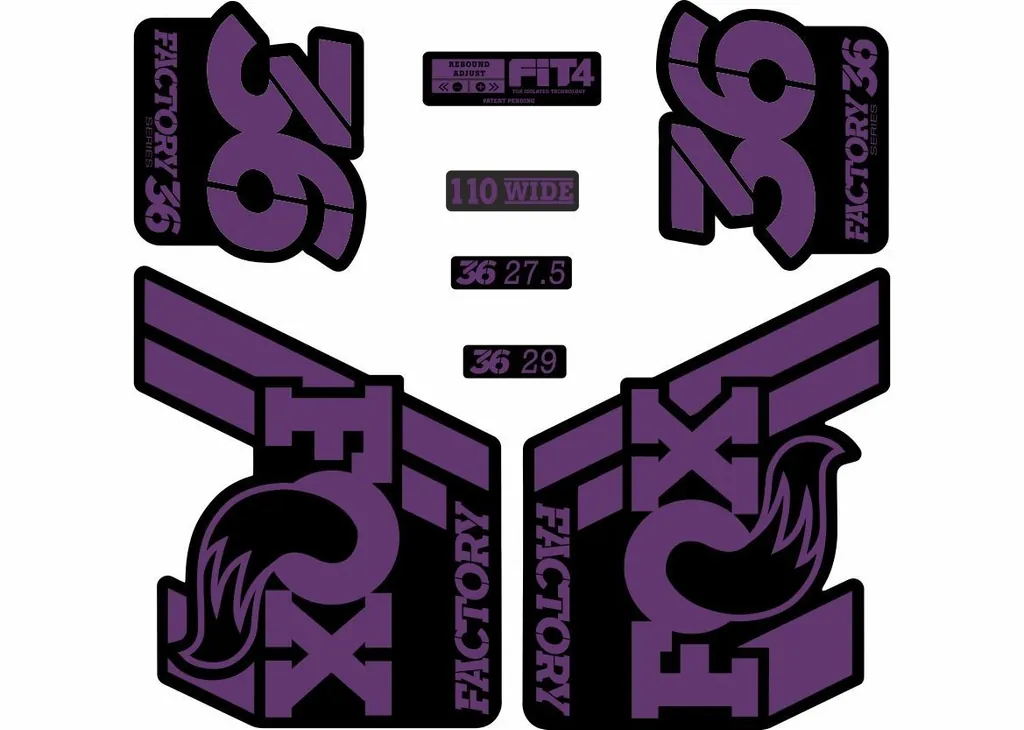 FOX 36 Float 2018-19 Forks Suspension Factory Decals Stickers Adhesive Purple