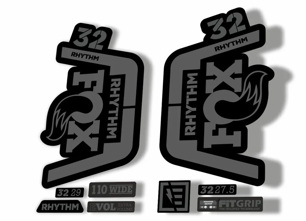 FOX 32 Rhythm 2019 Forks Suspension Factory Decal Sticker Adhesive Gray
