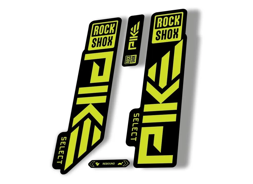 Rock Shox PIKE SELECT 2023 Mountain Bike Cycling Decal Sticker Lime Green