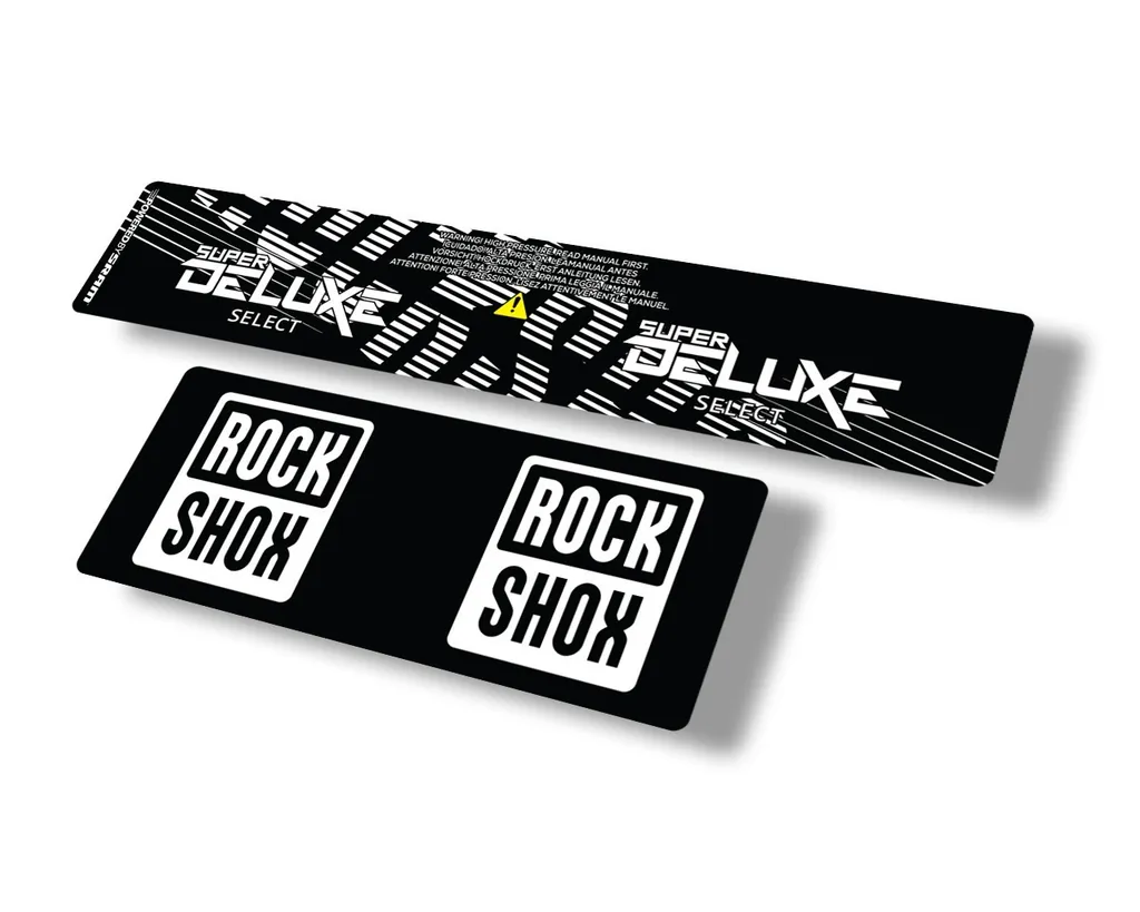 Rock Shox 2021 Super Deluxe Select Rear Shock Decal Sticker Adhesive Set White