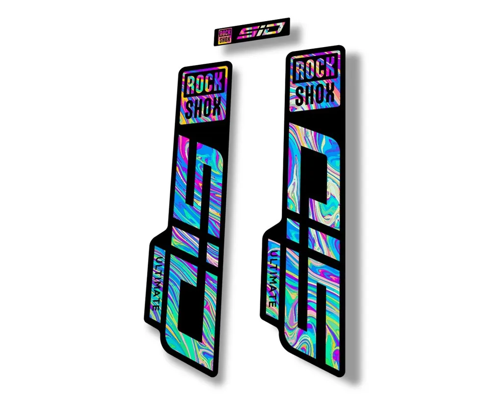 Rock Shox SID 2021 ULTIMATE Fork Decal Mountain Bike Cycling Sticker Oil Slick1