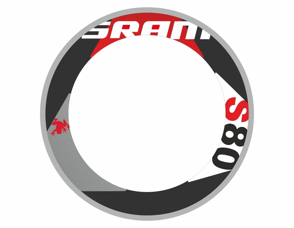 SRAM S80 Wheelset Rim Road Bicycle Decals Stickers Adhesive 2 Set (12 Pcs) Red