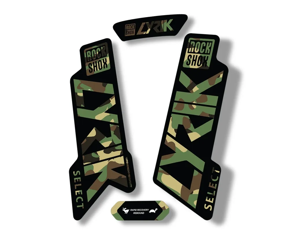 Rock Shox LYRIK 2020 ULTIMATE Mountain Bike Cycling Decal Sticker Camo