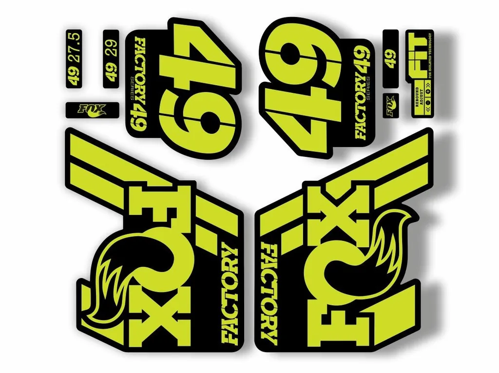 FOX 49 Float 2018-19 Forks Suspension Factory Decal Sticker Lime Green