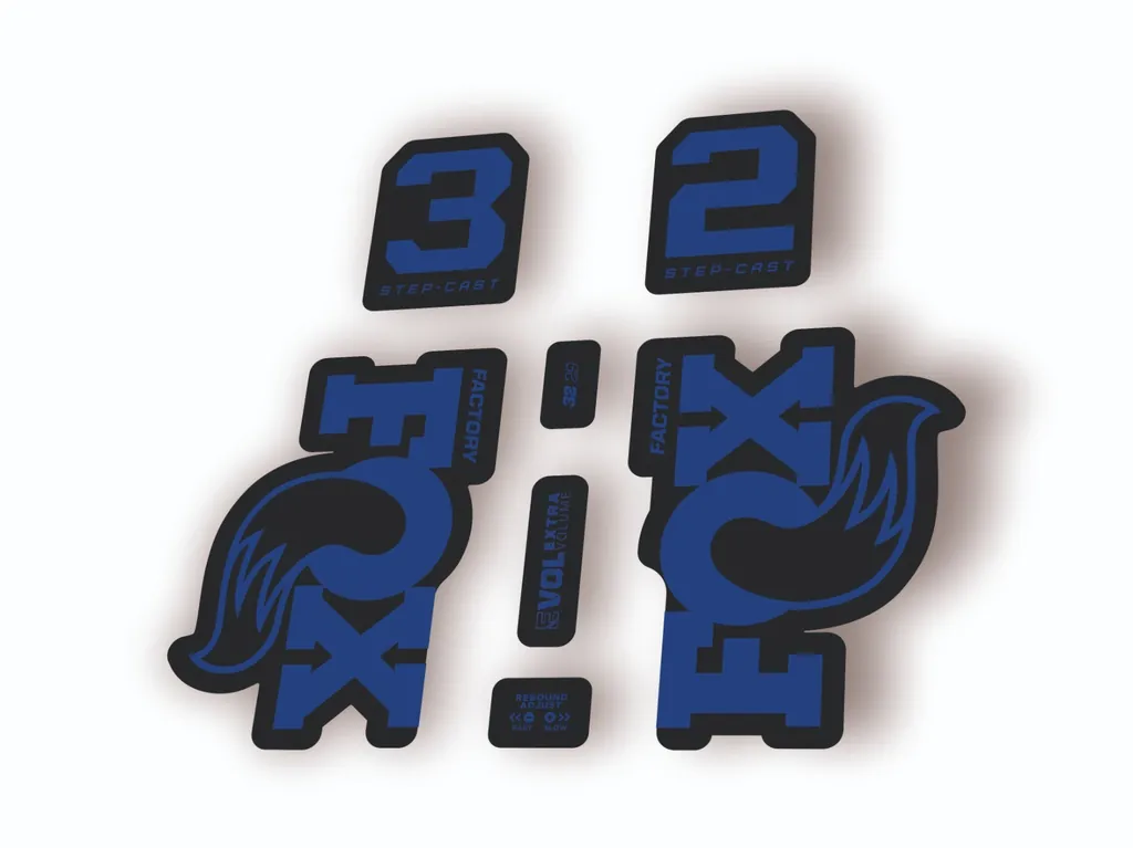 Fox 32 Step Cast 2025 Fork Suspension Factory Decal Sticker Adhesive Dark Blue