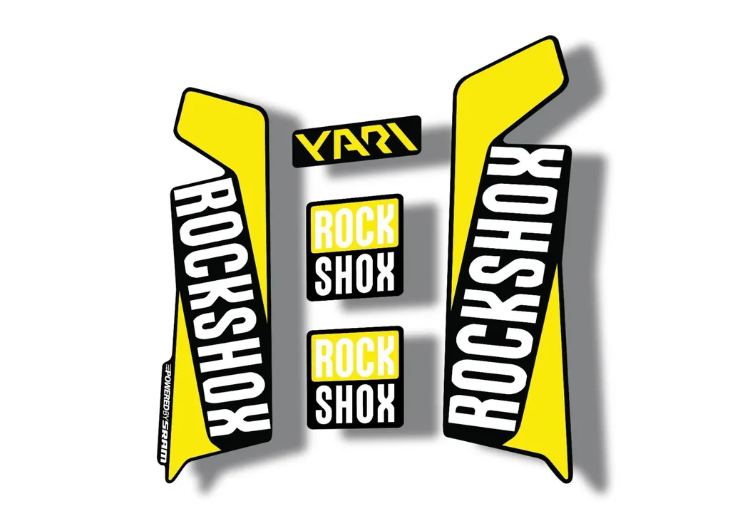 Rock Shox YARI 2017 Fork Decal Mountain Bike Cycling Sticker Adhesive Yellow