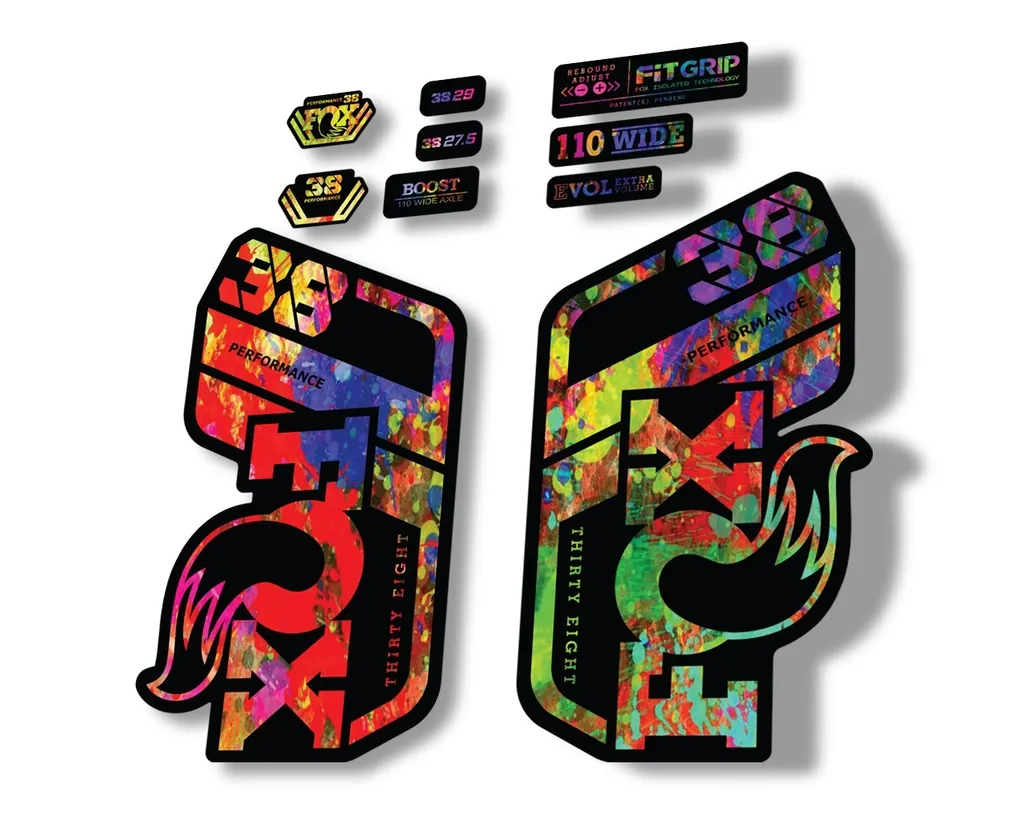 FOX 38 Performance 2021 Forks Suspension Factory Decal Sticker Oil Slick