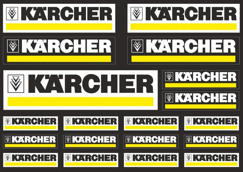 KARCHER Decals Sticker Graphics Set Vinyl Adhesive Aufkleber 19 Pcs 	Order