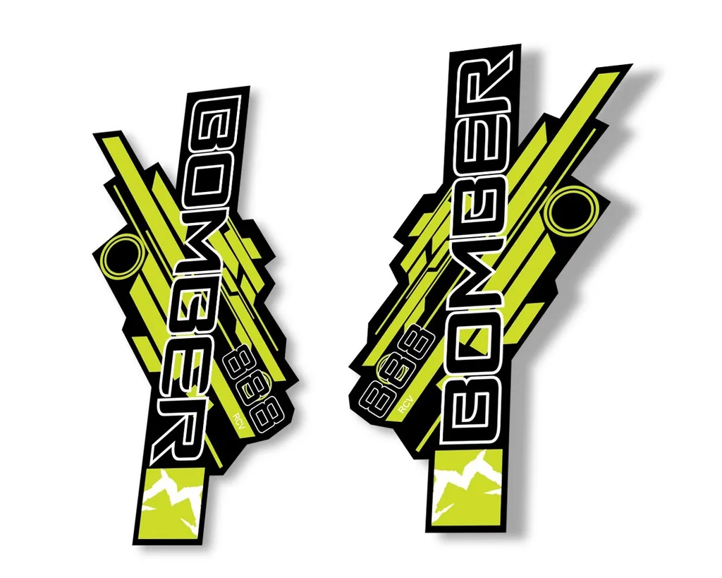 Marzocchi Bomber 888 RCV 2014 Fork Suspension Sticker Decal Kit Lime Green