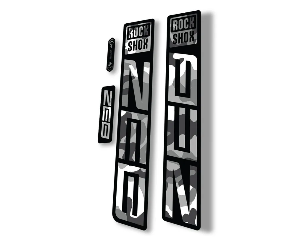 Rock Shox ZEB R 2021 Mountain Bike Cycling Decal Sticker Adhesive White Camo